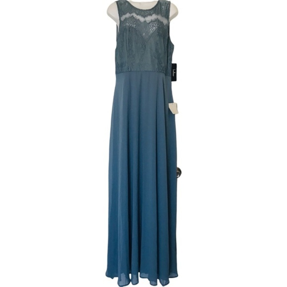 NWT Lulu’s XL blue sleeveless maxi gown dress